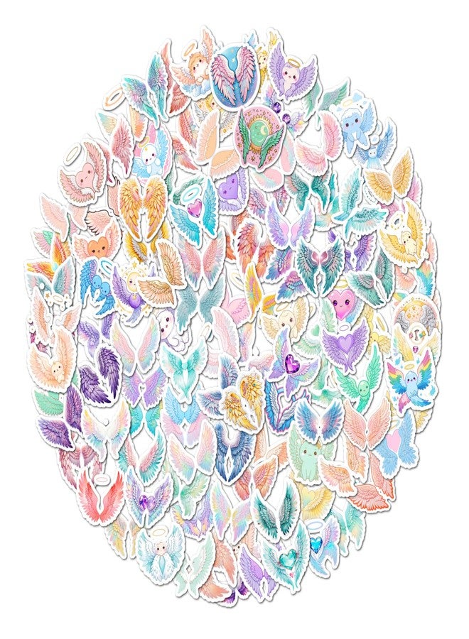 EXO DECOR Angel Wing Stickers - 120 PCS Beautiful Fairies Best Realistic Angel Wings Aesthetic Stickers for Laptops, Guitars, Phones, Pads, Skateboards, Bicycles, Motorcycles, Helmets - Waterproof_1012 C - Image 1